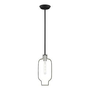 Livex Lighting 45512 Meadowbrook 1 Light 7" Wide Abstract‎ Mini Pendant - Black